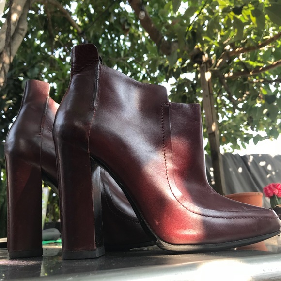 Alexander Wang Pointed Toe Leather Ankle Boots - Picture 1 of 5